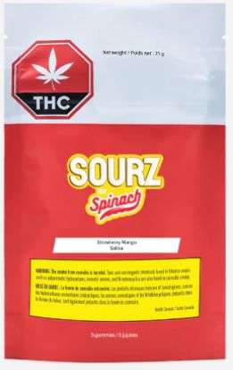 Strawberry Mango, SOURZ by Spinach (5/pk) Soft Chews Strawberry Mango, SOURZ by Spinach (5/pk) Soft Chews