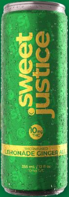 Lemonade Ginger Ale  (10THC+10CBG) (355ml) Beverage, Sweet Justice