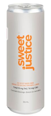 OG Rootbeer Free (10THC: 10CBG), Sweet Justice (355ml) Soda