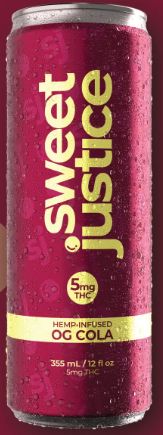 OG Cola 5:THC & 5:CBG, Sweet Justice (355ML) Soda