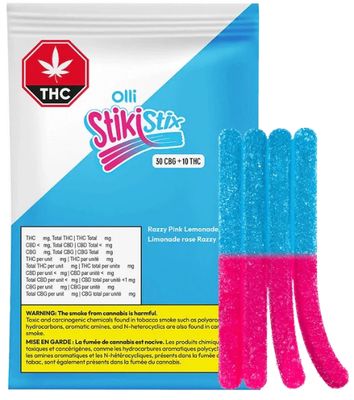 Razzy Pink Lemonade 3:1 CBG/THC, Olli Stikistix (1x10g)  Soft Chew