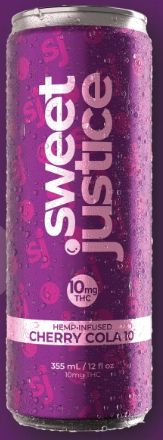 Cherry Cola 10 (355ml) Soda Beverage, Sweet Justice