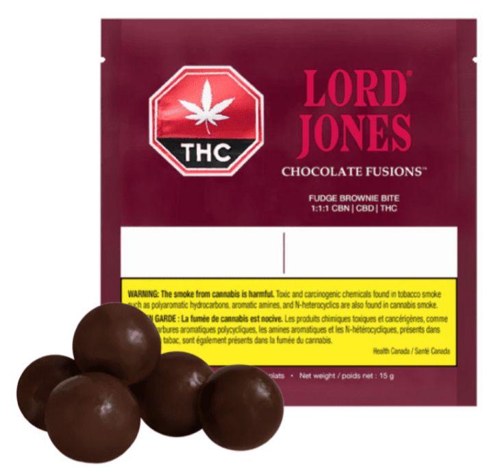 Fudge Brownie Bite 1:1:1 THC|CBD|CBN Fusions, Lord Jones (5/pk) Chocolate Fudge Brownie Bite 1:1:1 THC|CBD|CBN Fusions, Lord Jones (5/pk) Chocolate