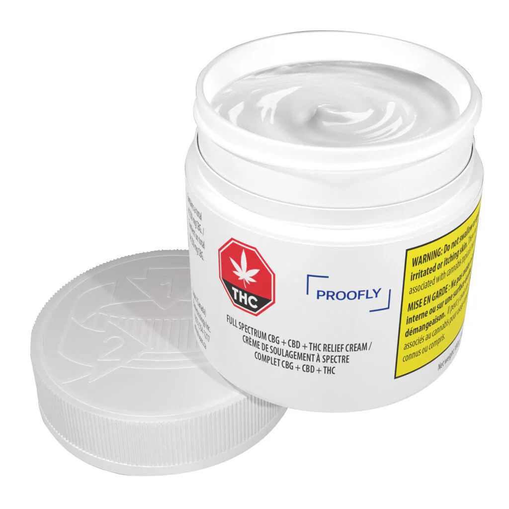 Relief Full Spectrum CBG+CBD+THC, Proofly (100g) Body Cream