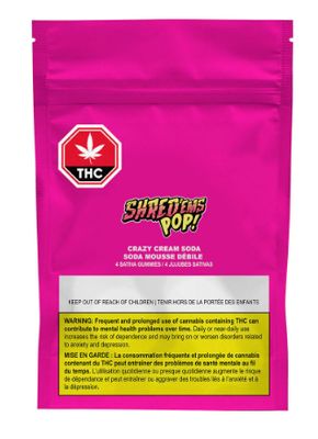 Crazy Cream Soda, Shred'ems Pop! (4/pk) Soft Chews
