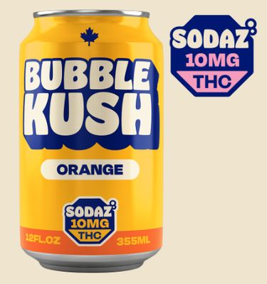 Orange THC, Bubble Kush  (355mL) Soda