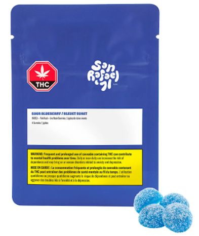 Sour Blueberry, San Rafael  (4x4.8g) Soft Chews