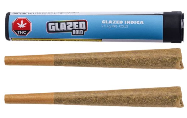 Glazed Indica, BOLD GLAZED (2x1g) Pre-Rolls