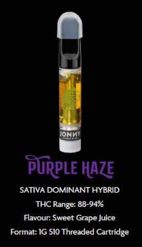 Purple Haze Live Resin (1g) PVC, Jonny Chronic