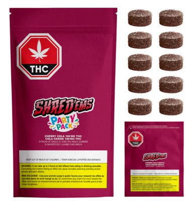Multi Pack Cherry Cola Max10, Shred'ems (10x4.5g) Gummies