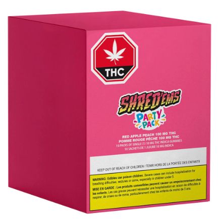 Multi Pack Red Apple Peach, Shred Ems MAX 10 (10x10mg) Soft Chews