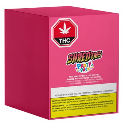 Multi Pack Red Apple Peach, Shred Ems MAX 10 (10x10mg) Soft Chews