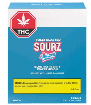 Multi Pack Blue Raspberry Watermelon (10x10mg) Soft Chews, Spinach Sourz