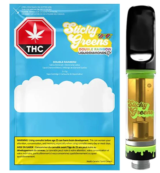 Double Rainbow Liquid Diamond, Sticky Greens (1g) PVC