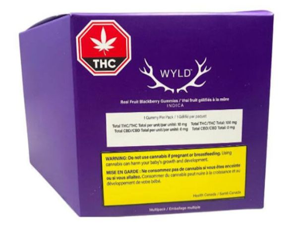 Multi Pack of 10 Blackberry THC, Wyld (10x10mg) THC Soft Chews Multi Pack of 10 Blackberry THC, Wyld (10x10mg) THC Soft Chews