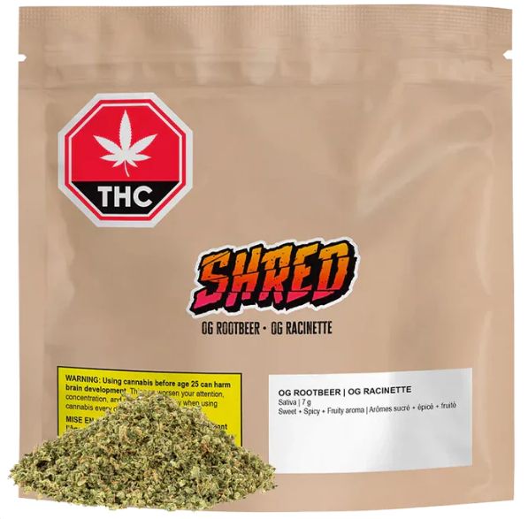 OG Rootbeer, Shred Milled (7g) Milled Flower