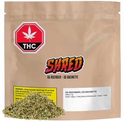 OG Rootbeer, Shred Milled (7g) Milled Flower