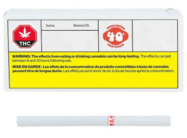 Banana OG Slims (10x0.35g) Pre-Rolls, Back Forty