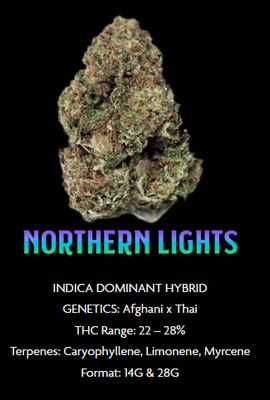 Northern Lights (7g) Dried Flower, Jonny Chronic