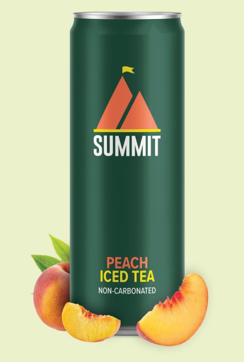 Peach Iced Tea, Summit (355mL) Beverage