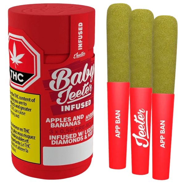 Apples and Bananas, Jeeter (3x0.5g) Infused Pre-Rolls