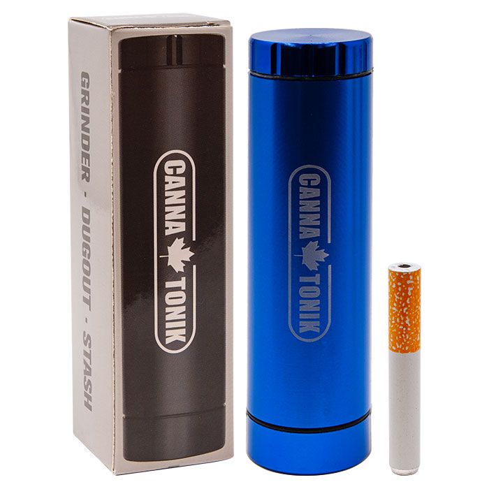 Aluminum Dugout with Grinder - Assorted Colours - Cannatonik