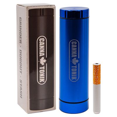 Aluminum Dugout with Grinder - Assorted Colours - Cannatonik