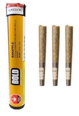 Banapple Diamond Infused, BOLD (3x0.5g) Infused Pre-Rolls