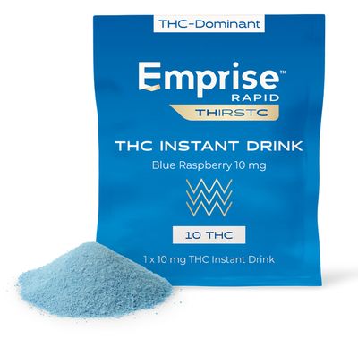 Blue Raspberry THC Instant Drink, Emprise Emprise Rapid ThirstC (1x24g) 10 mg powder