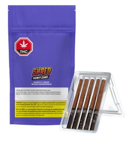 Gigantic Grape Heavy Slims Indica, SHRED (5x0.4g) Infused Pre-Rolls