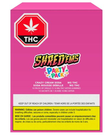 Multi Pack Crazy Cream Soda MAX10, Shred'ems  (10x10mg) Soft Chews