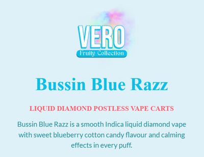 Bussin Blue Razz Liquid Diamond (1g) PVC, VERO