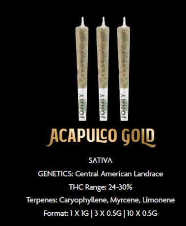 Acapulco Gold (10x0.5g) Pre-Rolls, Jonny Chronic