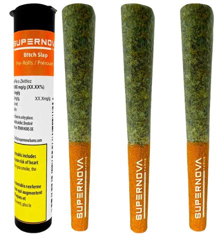 Bitch Slap (3x0.5g) Pre-Rolls, Supernova Farms Bitch Slap (3x0.5g) Pre-Rolls, Supernova Farms