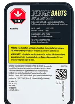 Moon Drops (5x0.5g) Bubble Hash Coated Infused Pre-Rolls, Debunk