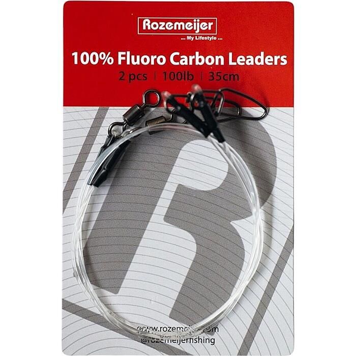 Rozemeijer 100% Fluoro Carbon Leaders 35cm 100lb 2pcs