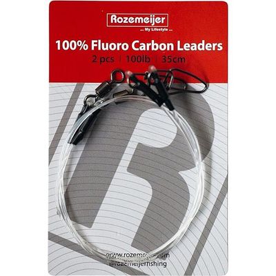 Rozemeijer 100% Fluoro Carbon Leaders 35cm 100lb 2pcs