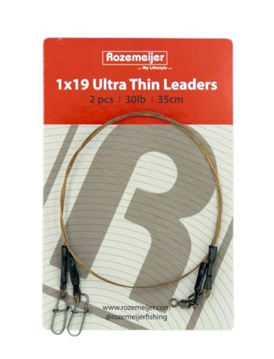 Rozemeijer 1x19 Ultra Thin Leaders 35cm 30lb 2pcs