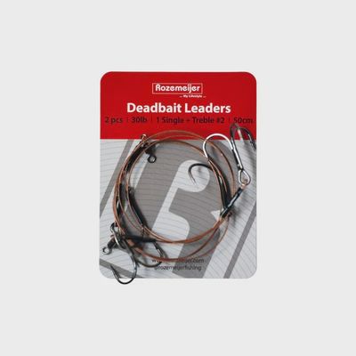 Rozemeijer Deadbait Leaders 1x single + #2 treble 50cm 30lb 2pcs