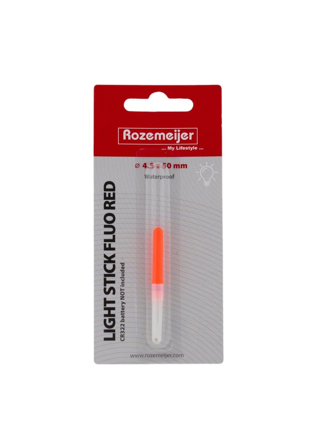 Rozemeijer Light Stick Fluo Red size 4.5x50mm 1pcs (ex. CR322 batt