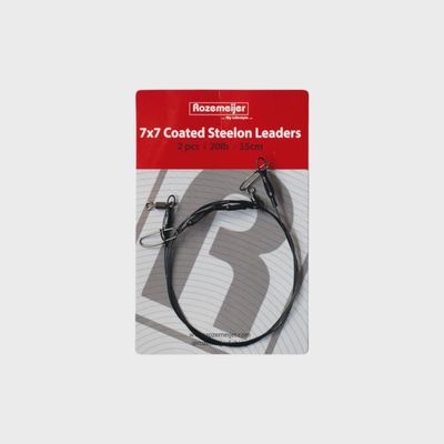 Rozemeijer 7x7 Coated Steelon Leaders 35cm 20lb 2pcs