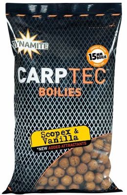 Dynamite Carptec Scopex &amp; Vanilla Boilie 900 g 15 mm