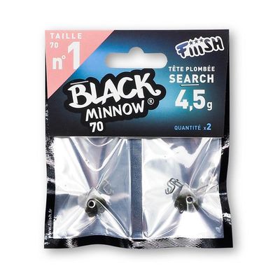 Fiiish Black Minnow no 1 loodkop 2 pcs