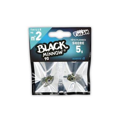 Fiiish Black Minnow no 2 loodkop 2 pcs