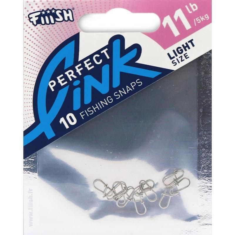 Fiiish perfect link fishing snaps 10 pcs, Size: 11 lb/5kg