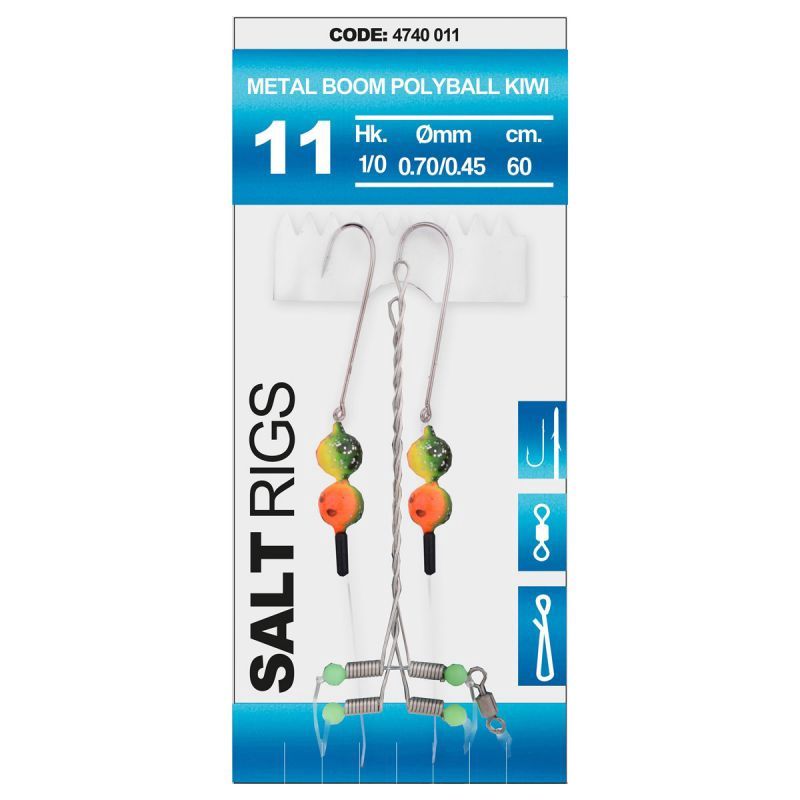 Spro Salt Rig Metal Boom Polyball Kiwi #1/0