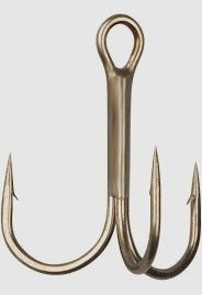 Gamakatsu 13B Treble Hooks Bronze # 2 10 pcs