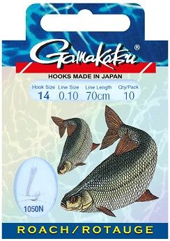 Gamakatsu Voorn onderlijn 1050N #10-0.16 mm 45 cm 10 pcs