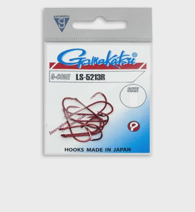 Gamakatsu LS-5213R Hooks Red #2 10 pcs
