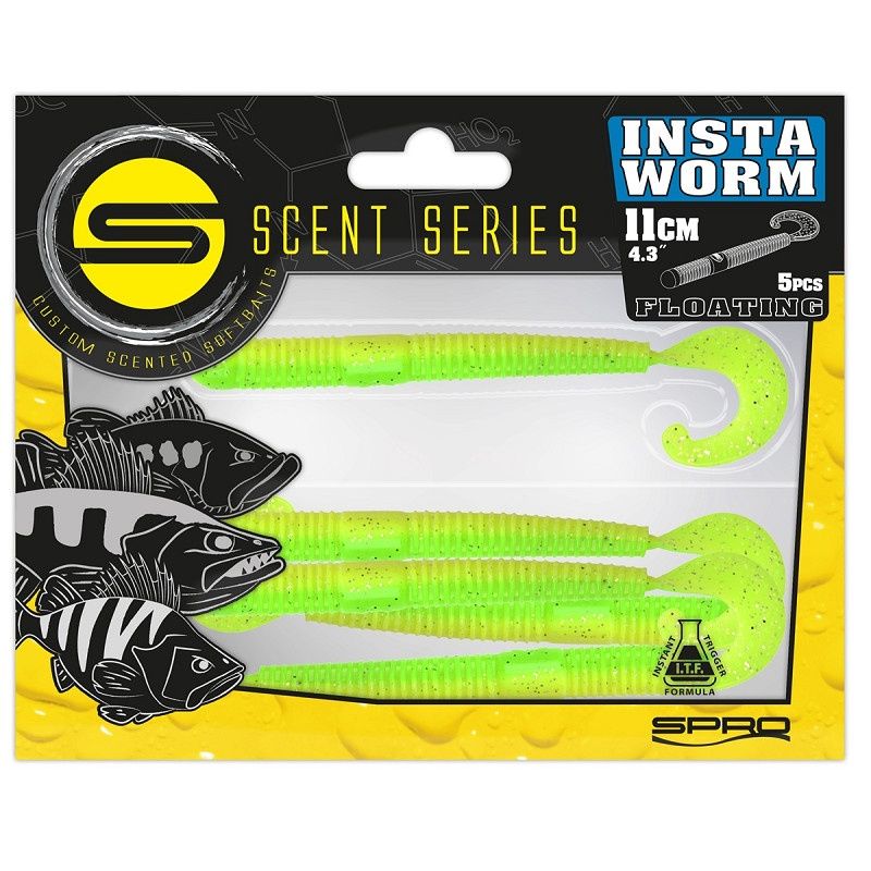 Spro Scent Worm 9 cm lemon lime 5 pcs